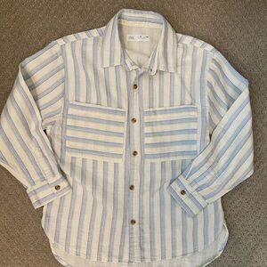 Zara Girl’s Blue & White Striped Shirt